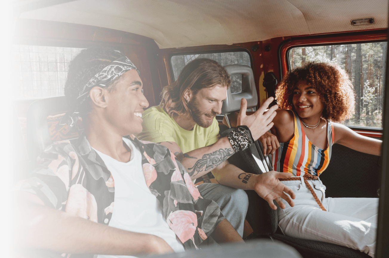 Friends traveling together